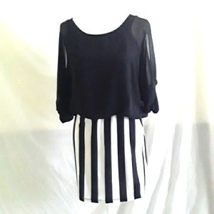 Fashion Magazine Black and White Dress